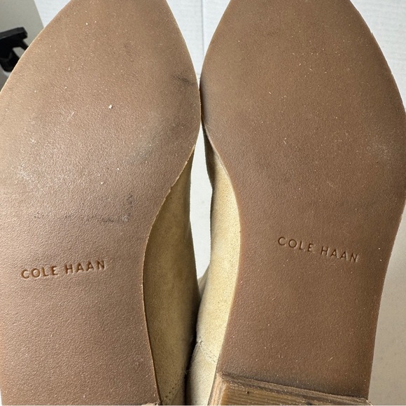 Cole Haan Light Beige Leather Upper Womens Harlyn Ankle Boots Size 6 1/2B - Picture 10 of 16